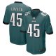 Men's Philadelphia Eagles Rick Lovato Nike Midnight Green Game Jersey