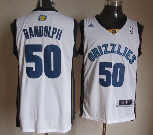 Men's Memphis Grizzlies #50 Zach Randolph Revolution 30 White Stitched NBA Jersey