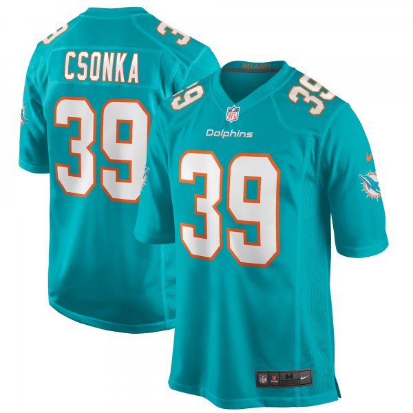 Men's Miami Dolphins Larry Csonka Nike Aqua Game Retired Player Jersey