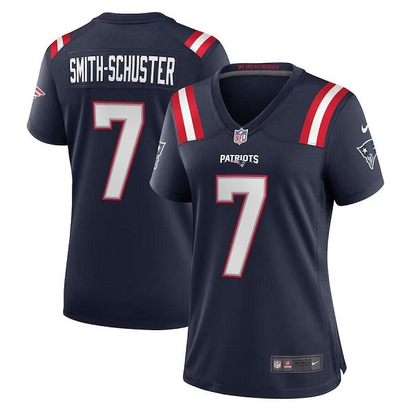 Women's Nike #7 JuJu Smith-Schuster Navy New England Patriots Limited Player Jersey