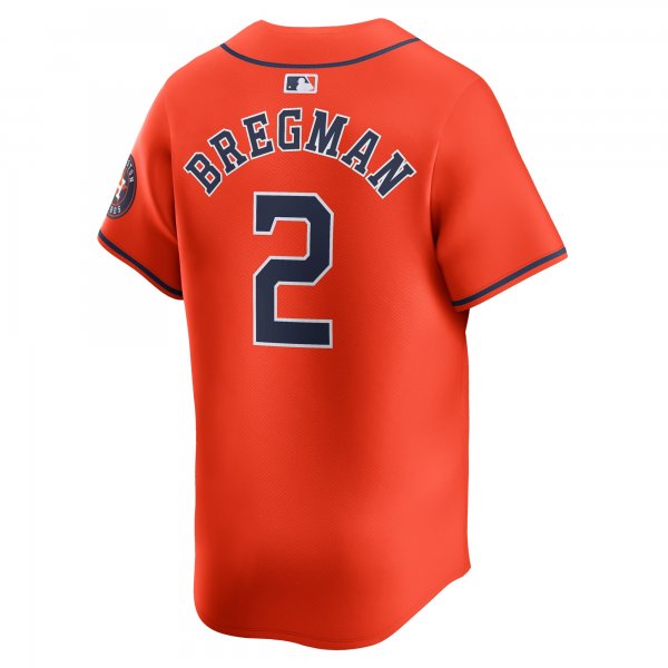 Men's Houston Astros Alex Bregman Nike Orange Alternate Limited Player Jersey