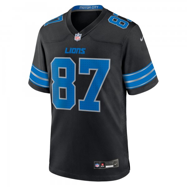 Men's Detroit Lions Sam LaPorta Nike Black 2nd Alternate Game Jersey