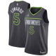 Unisex Minnesota Timberwolves #5 Anthony Edwards Jordan Brand Charcoal Swingman NBA Jersey - Statement Edition