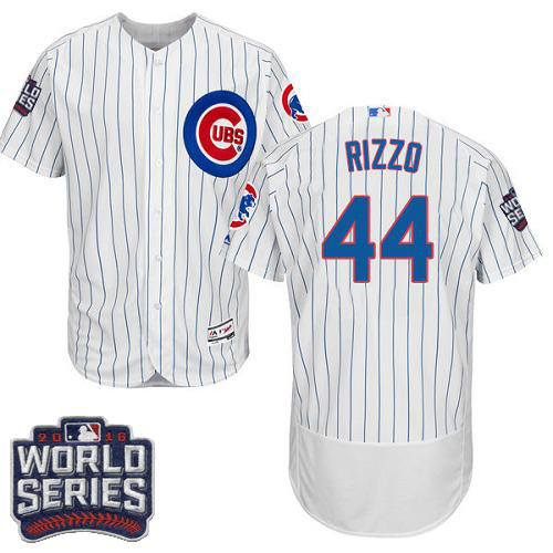 Chicago Cubs #44 Anthony Rizzo White Flexbase Collection 2016 World Series Bound Stitched MLB Jersey