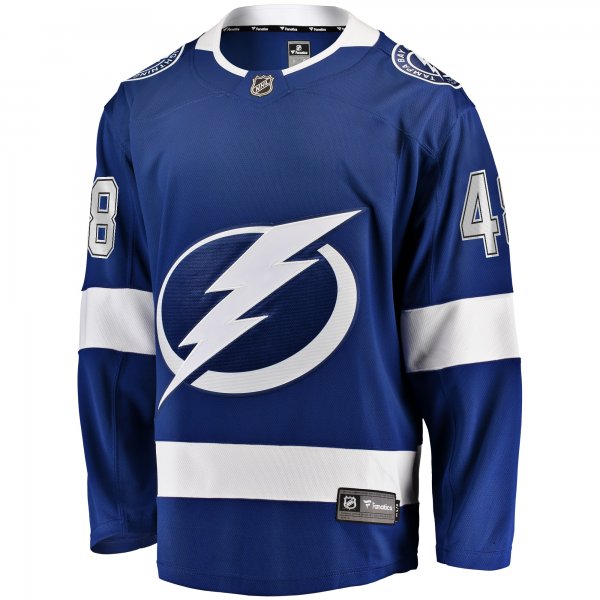 Men's Tampa Bay Lightning Nick Perbix Fanatics Blue Home Breakaway Jersey