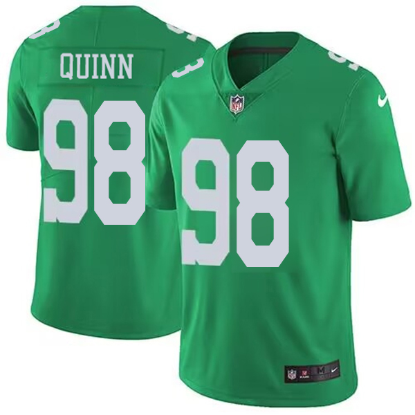 Men's Nike Philadelphia Eagles #98 Robert Quinn Green Stitched NFL Limited Rush Jersey