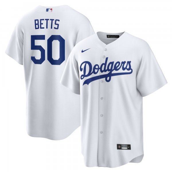 Men's Los Angeles Dodgers Mookie Betts Nike White Home Replica Player Name Jersey