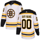 Youth Adidas Boston Bruins White Away NHL Customized Jersey