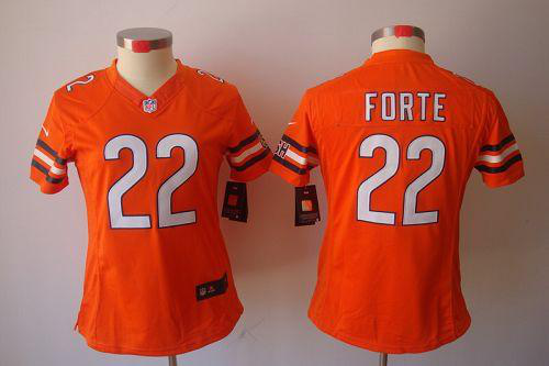 Nike Chicago Bears #22 Matt Forte Orange Alternate Women's Stitched NFL Limited Jersey