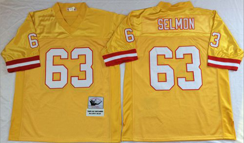 Mitchell And Ness Tampa Bay Buccaneers #63 Lee Roy Selmon Gold Throwback Stitched NFL Jersey