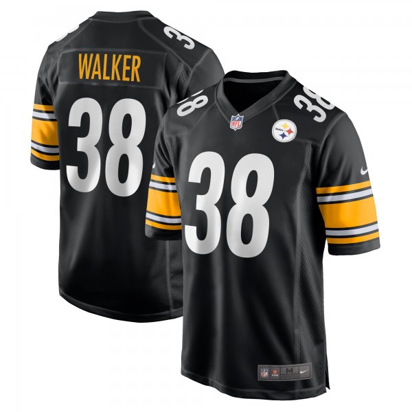 Men's Pittsburgh Steelers Mykal Walker Nike  Black Team Game Jersey