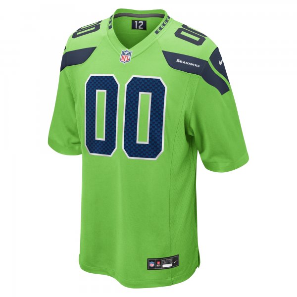 Men's Seattle Seahawks Nike Neon Green Alternate Custom Game Jersey