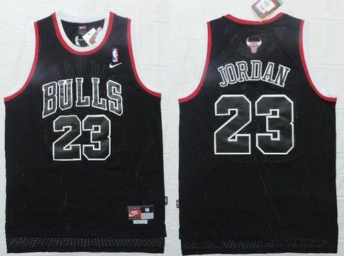 Men's Chicago Bulls #23 Michael Jordan Black Shadow Stitched NBA Jersey