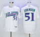 Men's Arizona Diamondbacks #51 Randy Johnson White 1999 Turn Back The Clock Stitched MLB Jersey