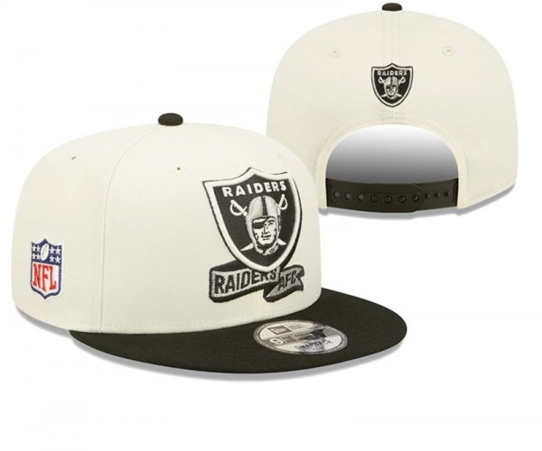 Las Vegas Raiders White and Black Cap
