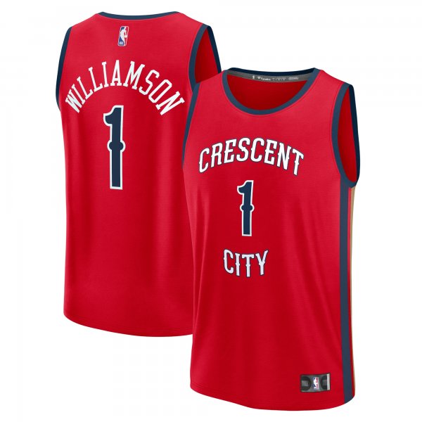 Youth New Orleans Pelicans Zion Williamson Fanatics Red Fast Break Player Jersey - Statement Edition