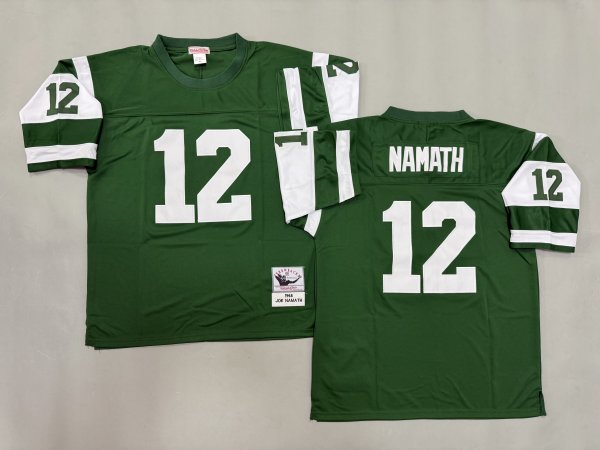 Men's New York Jets #12 Joe Namath Green Jersey