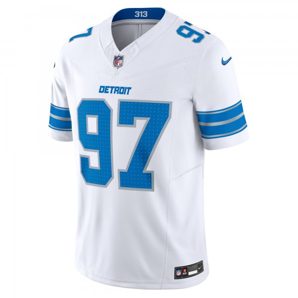 Men's Detroit Lions Aidan Hutchinson Nike White Vapor F.U.S.E. Limited Jersey