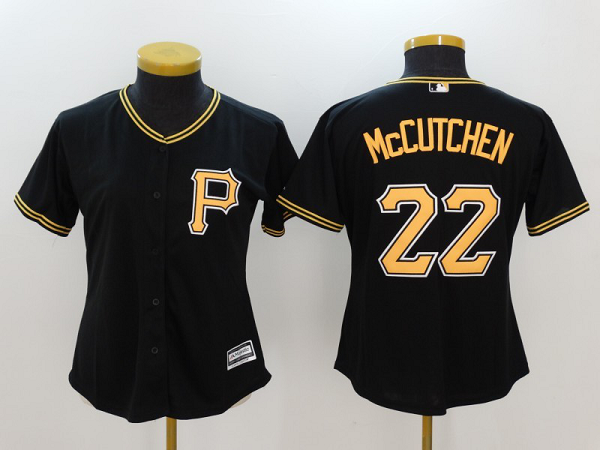 Women's Pittsburgh Pirates #22 Andrew McCutchen Black Cool Base Stitched MLB Jersey