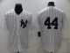 Men's Nike New York Yankees #44 Reggie Jackson White Strip Throwback Cool Base MLB Stitched Jersey