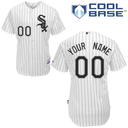 Chicago White Sox White Men's Customized Cool Base MLB Jersey