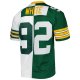 Men's Green Bay Packers Reggie White Mitchell & Ness Green/White 1996 Split Legacy Replica Jersey