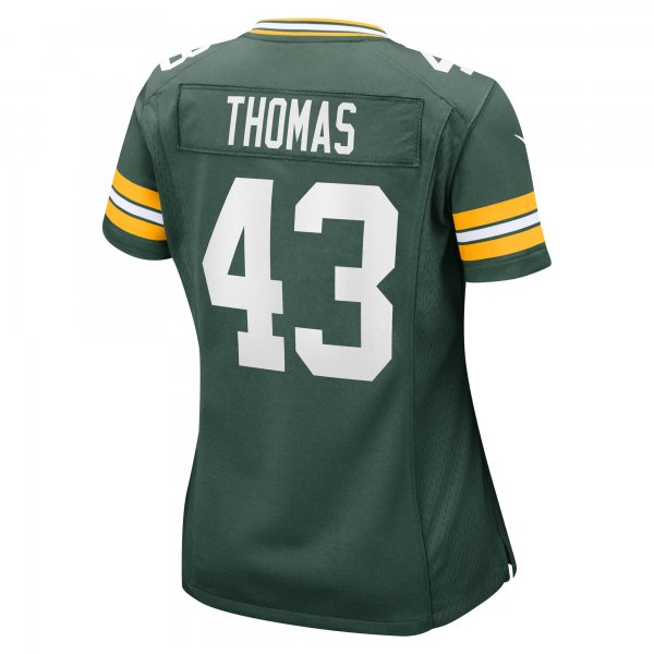 Women's Green Bay Packers Kiondre Thomas Nike Green Game Player Jersey