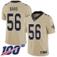 Men's New Orleans Saints #56 DeMario Davis Gold Stitched NFL Limited Inverted Legend 100th Season Jersey