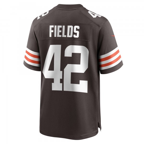 Men's Cleveland Browns Tony Fields II Nike  Brown Team Game Jersey