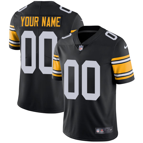 Youth Nike Pittsburgh Steelers Customized Black Alternate Vapor Untouchable Custom Limited NFL Jersey