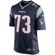 Men's New England Patriots John Hannah Nike Navy Blue Retired Player Game Jersey