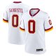 Men's #0 Mike Sainristil Washington Commanders Nike Game Super Bowl Era White Jersey