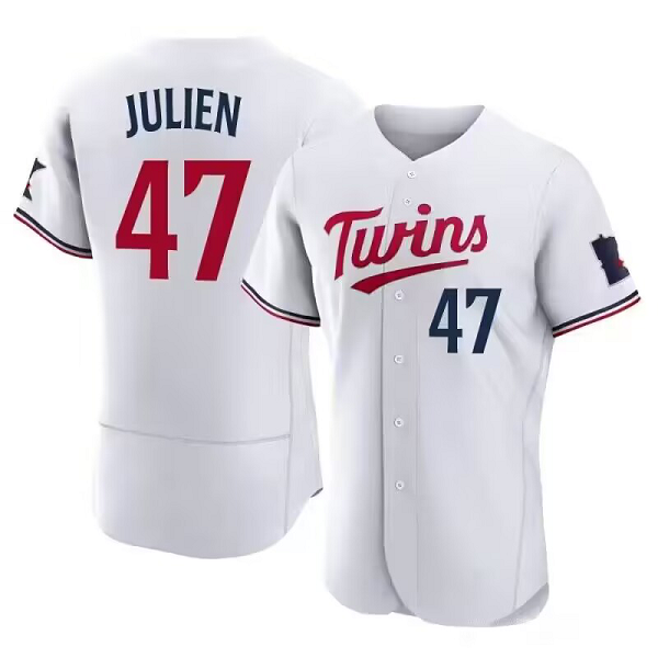 Men's Minnesota Twins #47 Edouard Julien 2023 Flexbase White Jersey