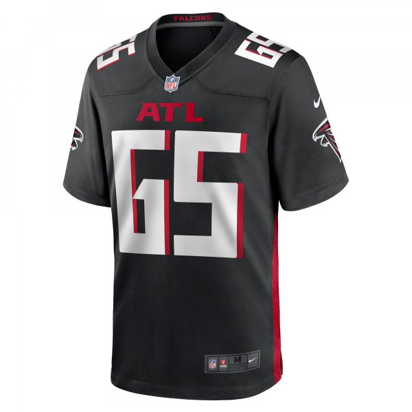 Men's Atlanta Falcons Matthew Bergeron Nike  Black Team Game Jersey