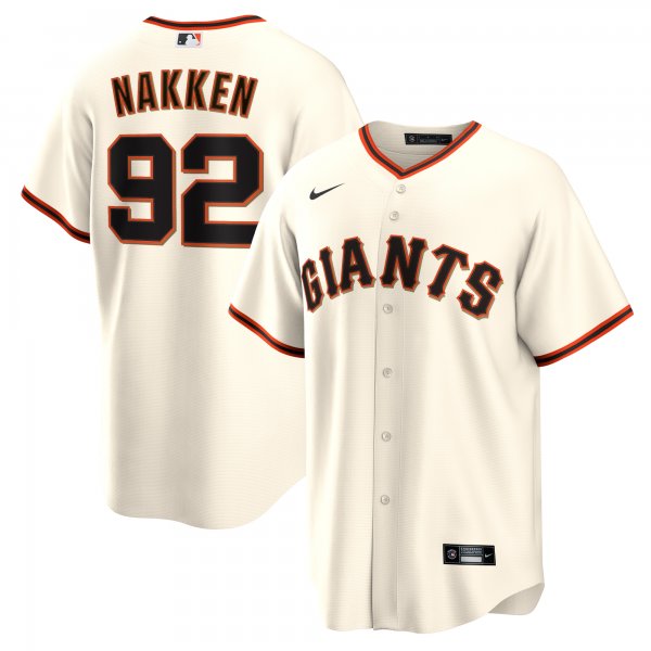 Men's San Francisco Giants Alyssa Nakken Nike Cream Home Replica Player Jersey