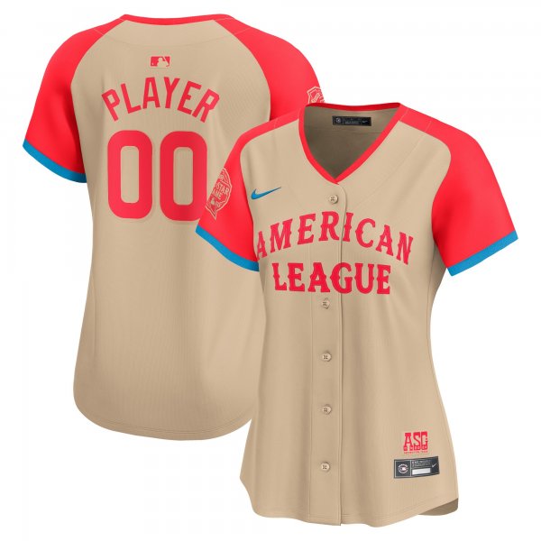 Women's American League Nike Cream 2024 MLB All-Star Game Pick-A-Cool Base Jersey