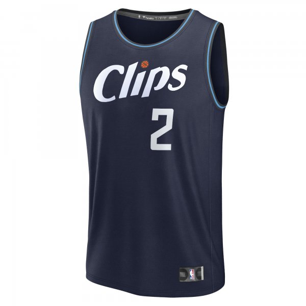 Men's LA Clippers Kawhi Leonard Fanatics Navy Fast Break Jersey - City Edition