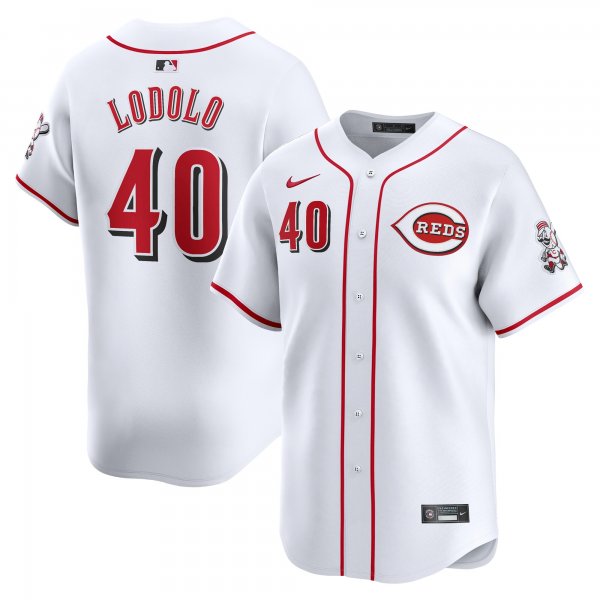 Men's Cincinnati Reds #40 Nick Lodolo Nike White Home Limited Player Jersey