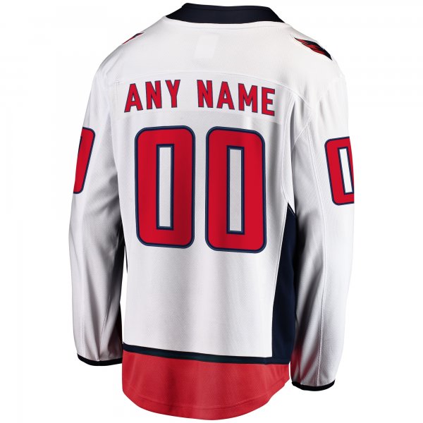 Men's Washington Capitals Fanatics White Away Breakaway Custom Jersey