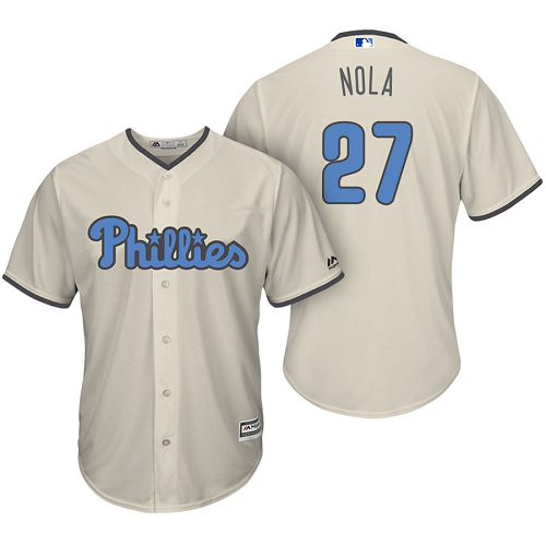 Philadelphia Phillies #27 Aaron Nola 2017 Father's Day Cream Jersey