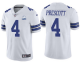 Men's Dallas Cowboys #4 Dak Prescott 60th Anniversary White Vapor Untouchable Stitched NFL Nike Limited Jersey