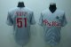 Philadelphia Phillies #51 Carlos Ruiz Stitched Grey MLB Jersey