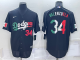 Men's Nike Los Angeles Dodgers #34 Fernando Valenzuel Black Mexico Throwback Cool Base MLB Jersey