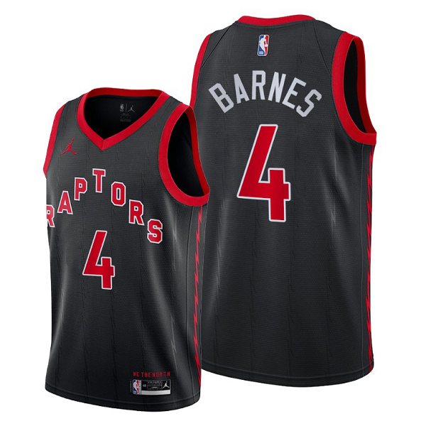 Men's Nike Toronto Raptors #4 Scottie Barnes 2021 NBA Draft Black Jersey