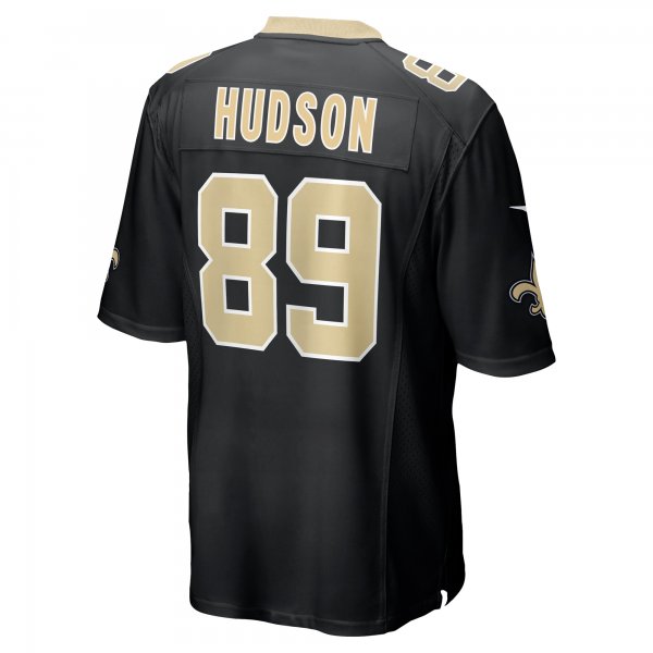 Men's New Orleans Saints Tommy Hudson Nike  Black Team Game Jersey