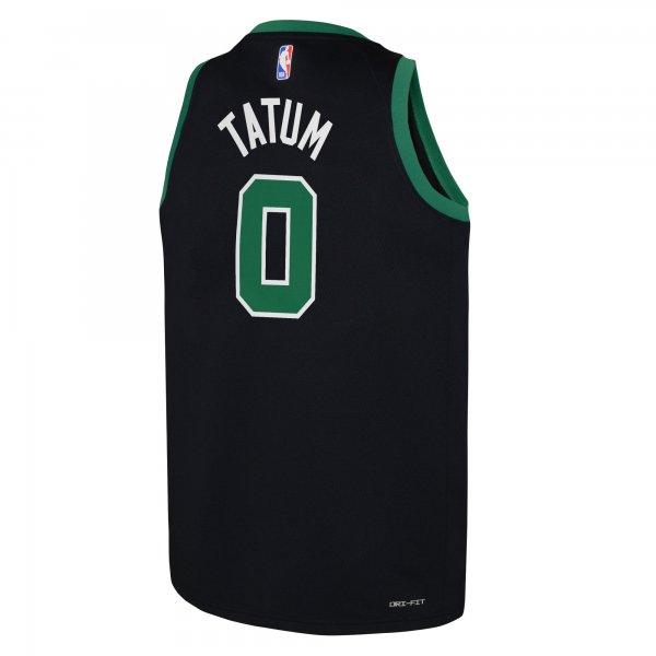 Youth Boston Celtics Jayson Tatum Jordan Brand Black Swingman Jersey - Statement Edition