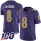 Baltimore Ravens #8 Lamar Jackson Purple Men's Stitched NFL Limited Rush 100th Season Jersey