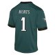 Youth Philadelphia Eagles Jalen Hurts Nike Midnight Green Game Jersey