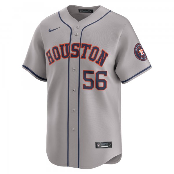 Men's Houston Astros Ronel Blanco Nike Gray Away Limited Player Jersey