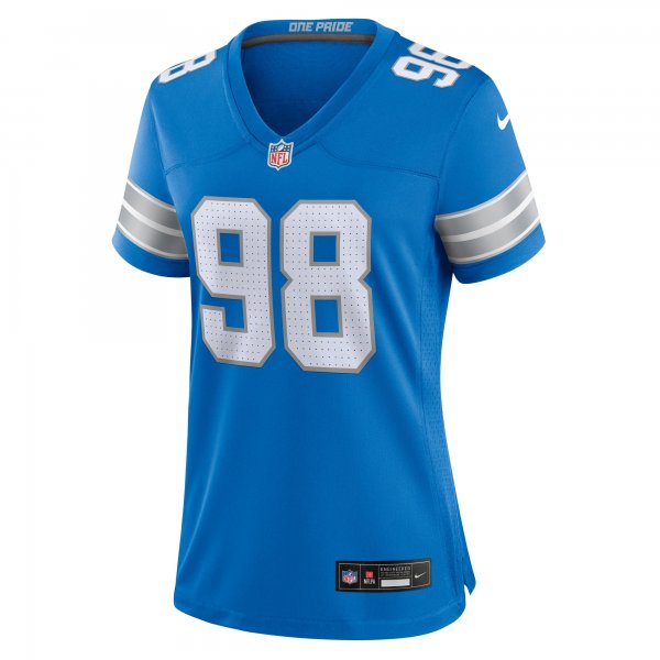 Women's Detroit Lions D.J. Reader Nike  Blue Team Game Jersey